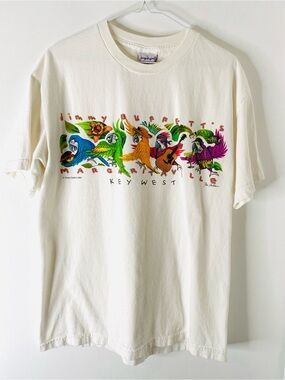 Jimmy Buffett Margaritaville Key West 2000 Parrot Graphic Tee Y2K
